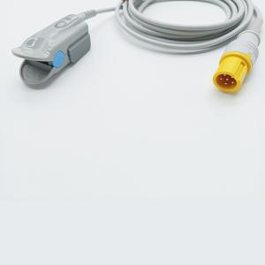 Quality 3.0m Cable Adult Finger Clip Monitor Spo2 Sensor 6 PIN No Sterile wholesale