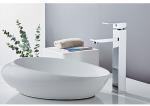 Brass Single Hole Vessel Sink Faucet Square Handle In Chrome
