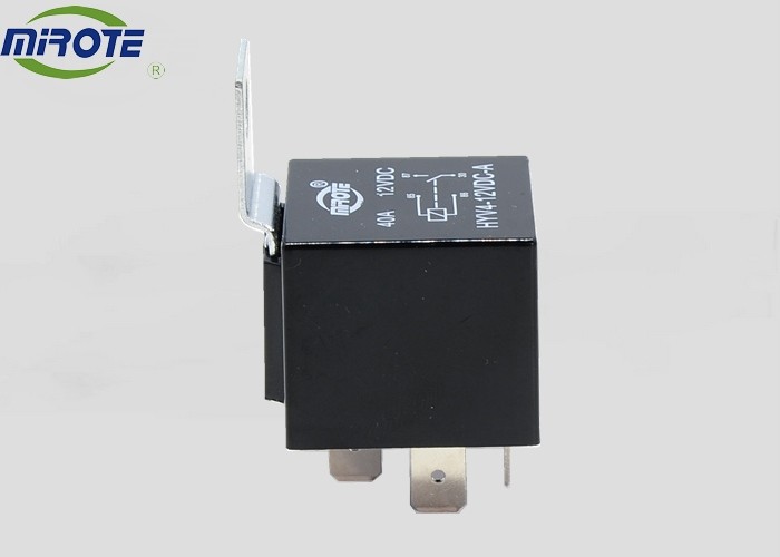 Sealed 4pins 12v 30a 40a 24 Volt Automotive Relay With Metal Sheet Black Cover