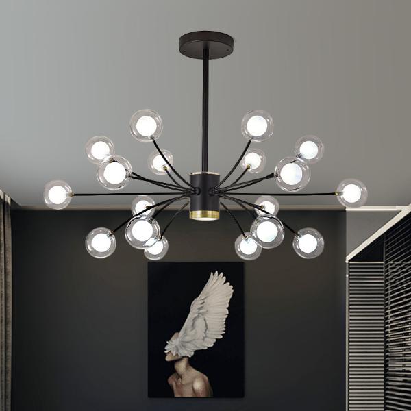 LED Glass Bubble Chandelier Round Ball Glass Star Chandelier indoor home Italian