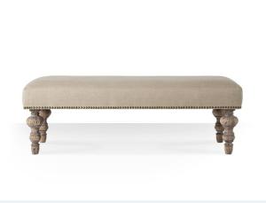 Quality french vintage fabric upholstered wooden bench antique bedroom solid rustic wood benches wholesale