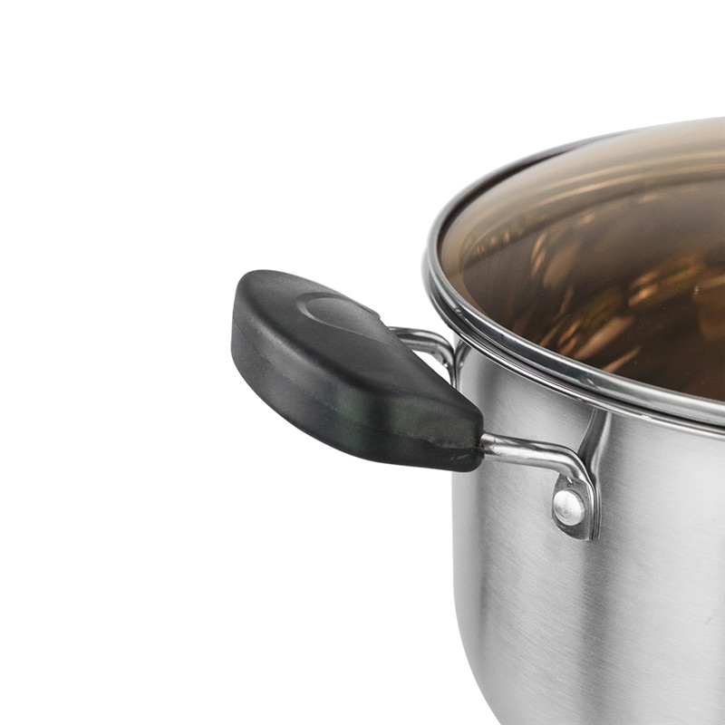 All Season Stainless Steel Casserole Cooking Pot With Glass Lid