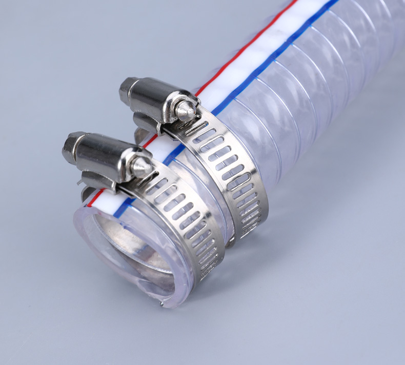 Water Suction PVC Steel Wire Reinforced Hose with Various Specifications Length 100m