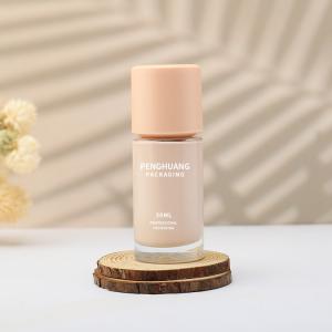 Quality 30ml Transparent Liquid Foundation Bottles With Cap Cosmetic Packaging wholesale
