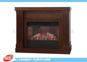 Quality Decorative Brown MDF European Fireplace Heating For Home , Melamine finished wholesale