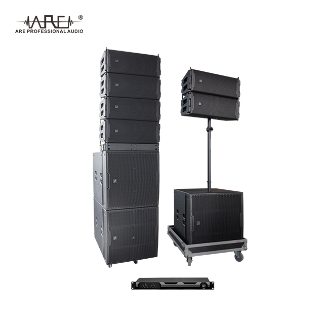 ARE Audio Dual 8 Inch Outdoor Line Array Set Professional Audio System Portable Speaker Set
