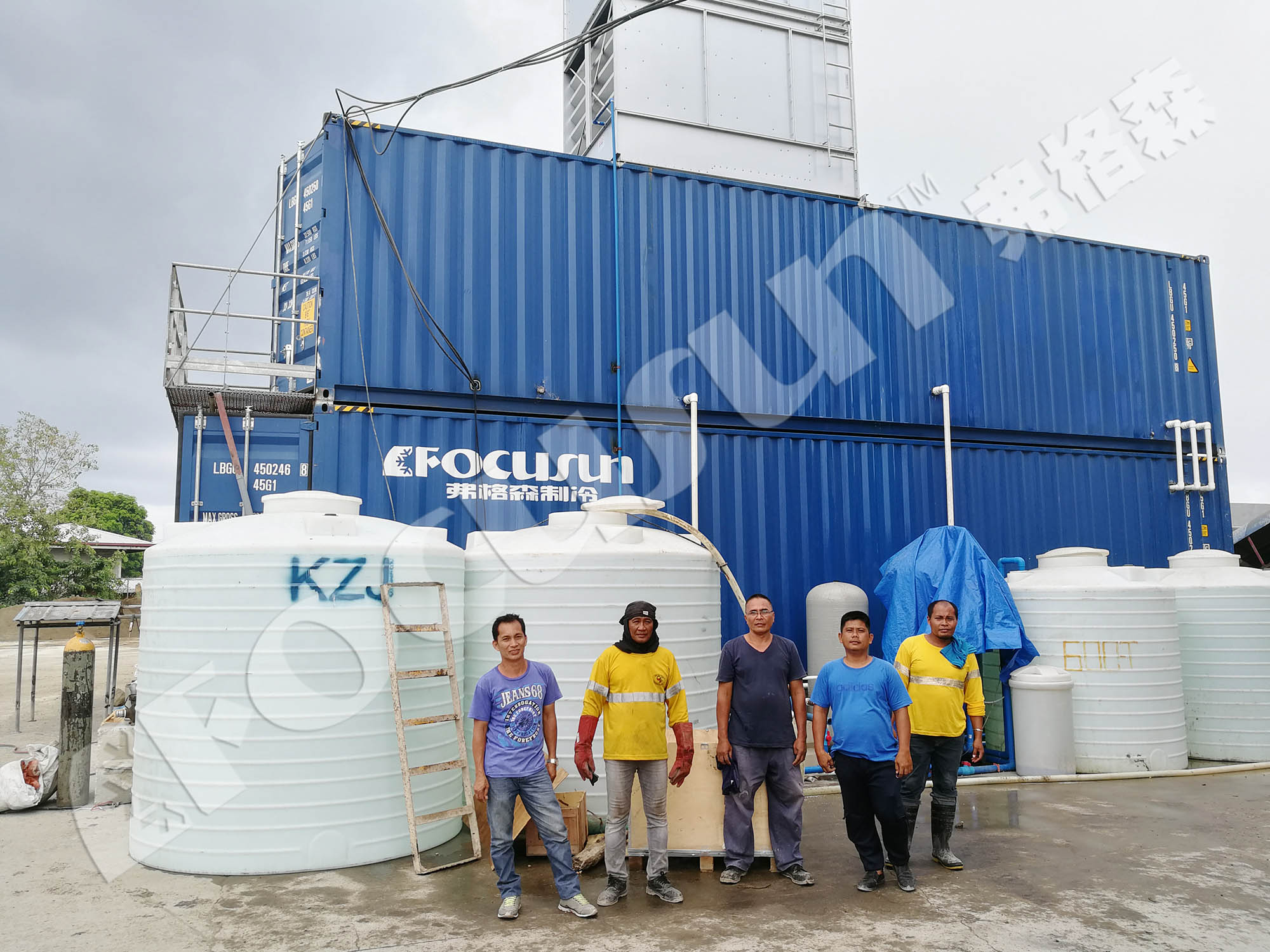 Heavy Duty Water Chiller for Industrial Concrete Cooling System 1000 KG Capacity