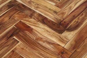 Quality narrow plank hand scraped acacia herringbone flooring wholesale