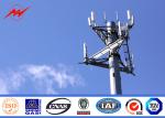 60M Professional Monopole Telecom Tower With ASTM A123 Galvanization Standard