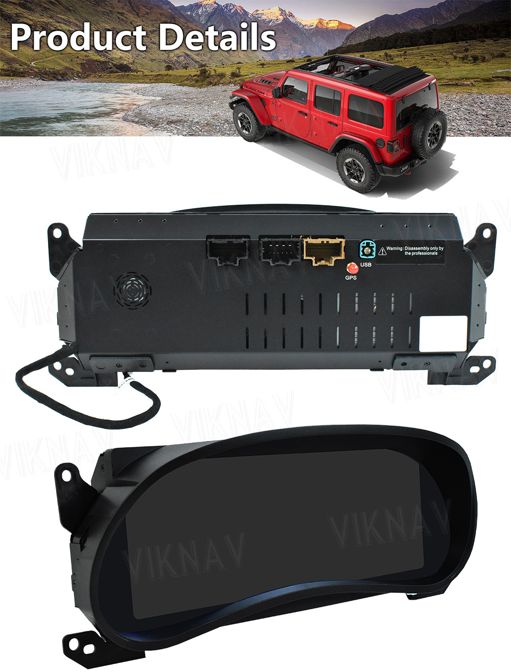 Digital Cluster Linux Screen Car Dashboard For Jeep Wrangler 2011-2017
