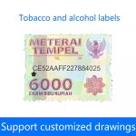 Anti-counterfeiting Security Design Tax Stamp Label For Cigarette And Wine