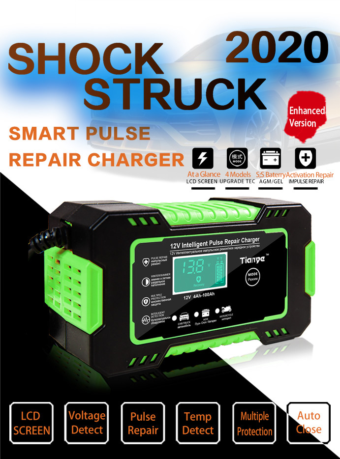 Caravan PWM Smart Battery Charger 12V 6A With Pulse Repair