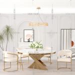 Round Light Luxury Hotel Room Table 0.78 M Height
