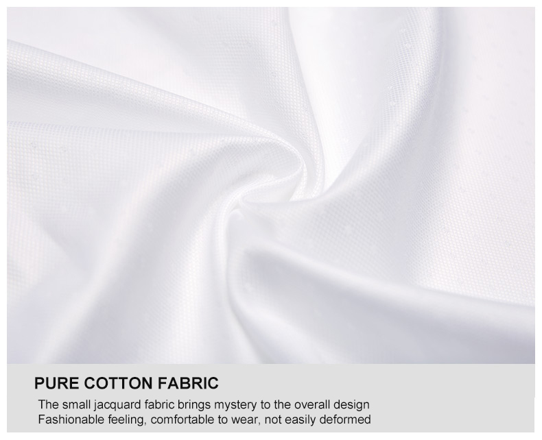 Adult Formal Windsor Collar Shirt Iron-Free Slim-Fit White Long-Sleeved Business Casual