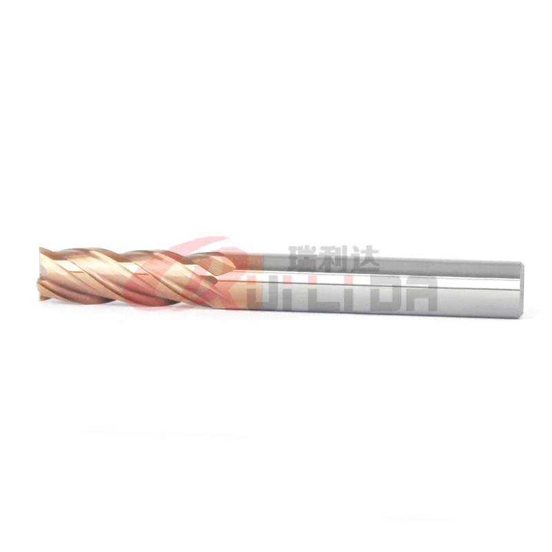 4 Flutes Single Flute Carbide End Mill 6mm 1/4" 1/8" HRC55