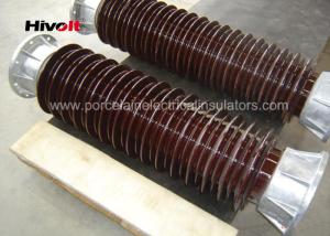 Quality Brown Color Station Post Insulators For 110kV Substations Metric Pitch wholesale