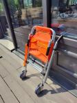 Four Wheel Aluminum Alloy Staircase Stretcher Foldable PVC Fabric For Emergency