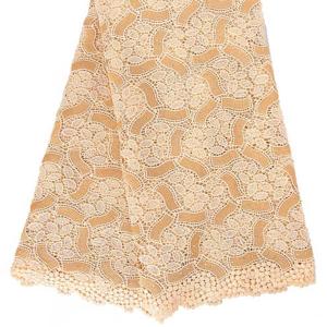 Quality Latest hot african quality water soluble lace fabric for fashion dress / garment / suit wholesale