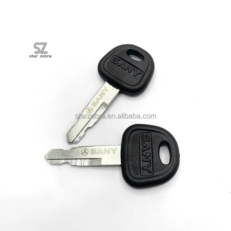 13.4*12.7*12.7 Solidified Paper Ignition Door Key for Sany SY85C SY115 SY200C SY245 SY285 SY700 SY480 SY550 Excavator