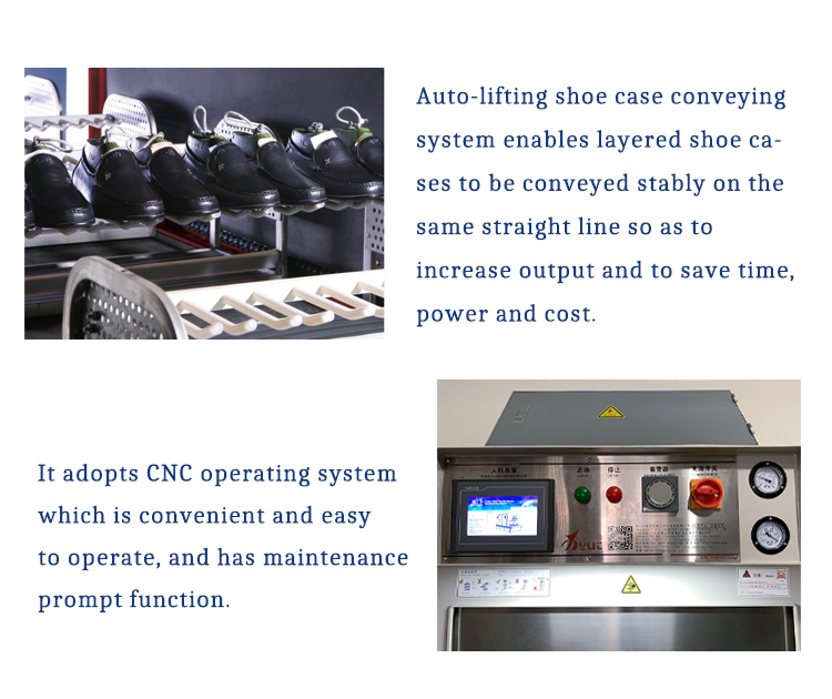 Channel Type Vacuum Shoe Chiller Machine 3370*1450*2380mm Shoe Making Machine