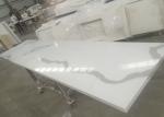 Solid Surface Calacatta Quartz Slab Countertops With White Vein OEM / ODM
