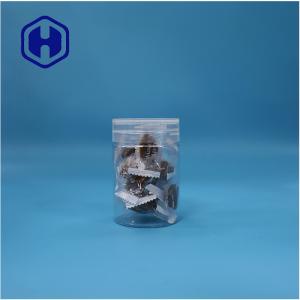 Quality Round Shaped Clear Plastic PET Sweet Candies Nuts Pepper Jar Flat Screw Top Lid wholesale