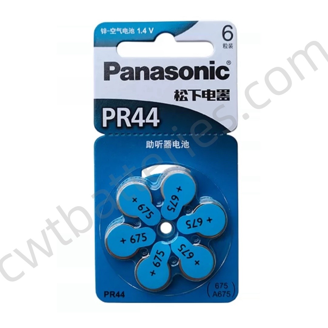 Panasonic PR44 A675 1.4V Zinc Air Battery for Hearing Aids Electronic Pet Game Consoles Replacement Batteries