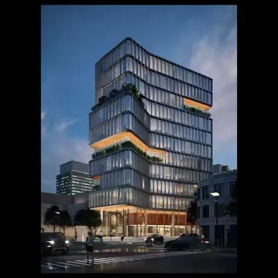 Office Hotel Galvanised Steel Frames High Rise Prefabricated Steel Framing