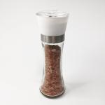 Glass Stainless Steel 255g 180ml Salt Pepper Mill Set for Kitchen