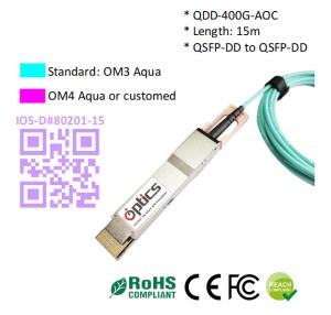 Quality QSFPDD-400G-AOC15M 400G QSFPDD to QSFPDD AOC (Active Optical Cable) Cables 15M wholesale