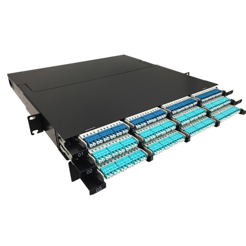 FTTH FTTX 12/24 Fiber Mtp/Mpo Cassettes 8 Port Patch Panel for SM/OM3/OM4 Fiber Networks