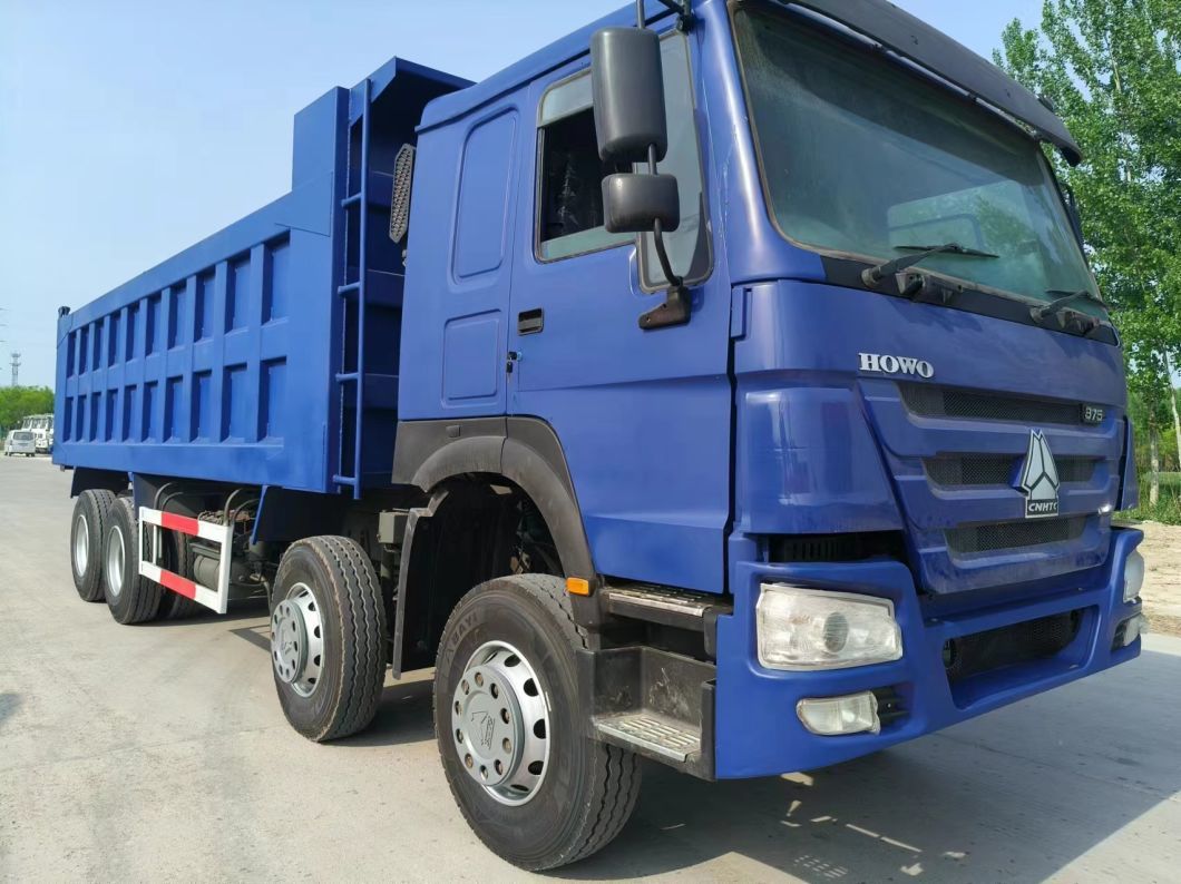 Different Colors blue Right-Hand Drive Sinotruk HOWO 8*4 Dump Truck Secondhand Truck