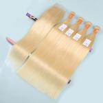 Custom Tangle Free Blond Full Lace Human Hair Wigs 100% Remy Virgin Hair Fringe