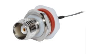 Quality 1.37mm Micro Coaxial 50 Ohm Bulkhead TNC Straight Crimp Jack type RF Connector wholesale