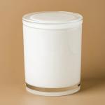 Empty 430ml Glass Cylinder Candle Holders 15 Oz Candle Jars With Lids
