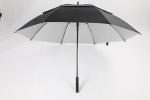 Custom Large Black Golf Umbrella , Wind Resistant Extra Long Golf Umbrella
