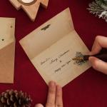11.5x2.5cm Recycled Craft Paper Greeting Card