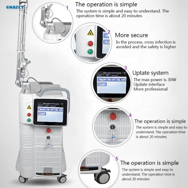 CO2 Fractional Laser Scar Removal Machine For Skin Repair Clinics With High Power Energy Output And Cooling System