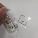 Custom Mini Transparent PET Bottle Sticker Foil Stamping For Essential Oil
