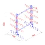 Customized Color Heavy Duty Cantilever Racking Metal Garage Shelves For