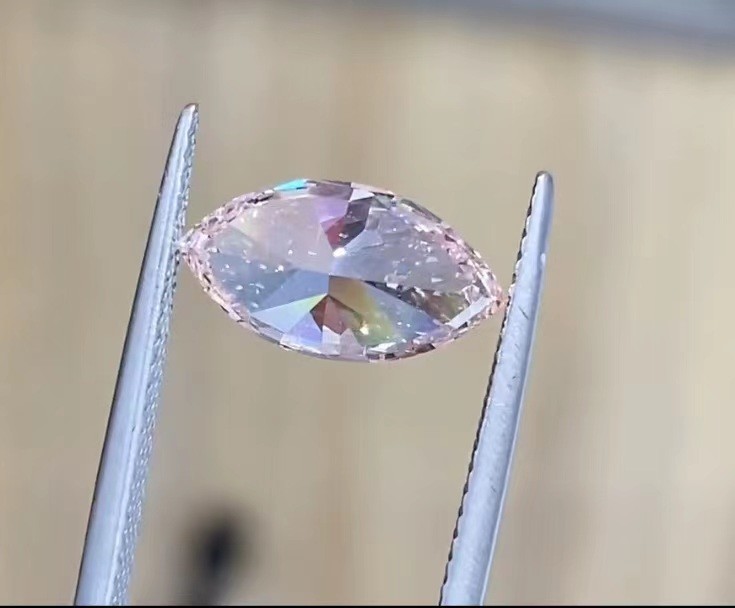 1.0ct-1.99ct Lab Grown Pink Diamonds 10 Mohs Marquise Loose Diamond IGI