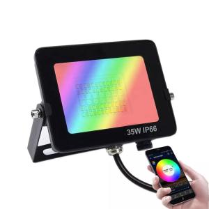 Quality Outdoor Waterproof Smartphone Controlled RGBW LED Flood Lights For Music Time Settings wholesale