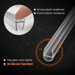 Adjustable Magnetic Shower Glass Door Seal Strip Perfect for Bathroom Office and