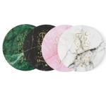 Round Custom Festival Party Decorations Paper Cardboard Marble Coasters For