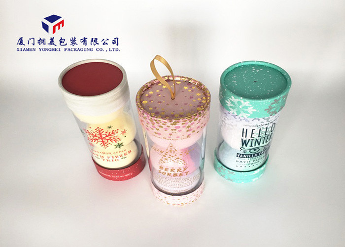 Light Weight Plastic Cylinder Packaging Tubes Hard Paper Covers Easily Assembled
