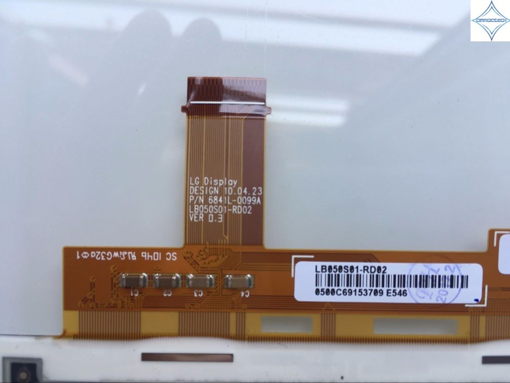 LG EPD Small Epaper Display , 5 Inch LB050S01 RD02 Paper Lcd Display For Sony PRS - 350