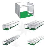 3X3 Shell Scheme Stand(built by upright extrusion,beam extrusion,panels, tension