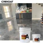 Slip Resistance Metallic Silver Epoxy Long-Lasting Flooring For Residential And