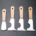 Wooden Handle Stainless Steel Paint Scraper Taping knife Multifunctional Putty