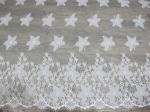 Cotton Eyelash Trim Embroidery Lace Fabric For Curtain And Clothing
